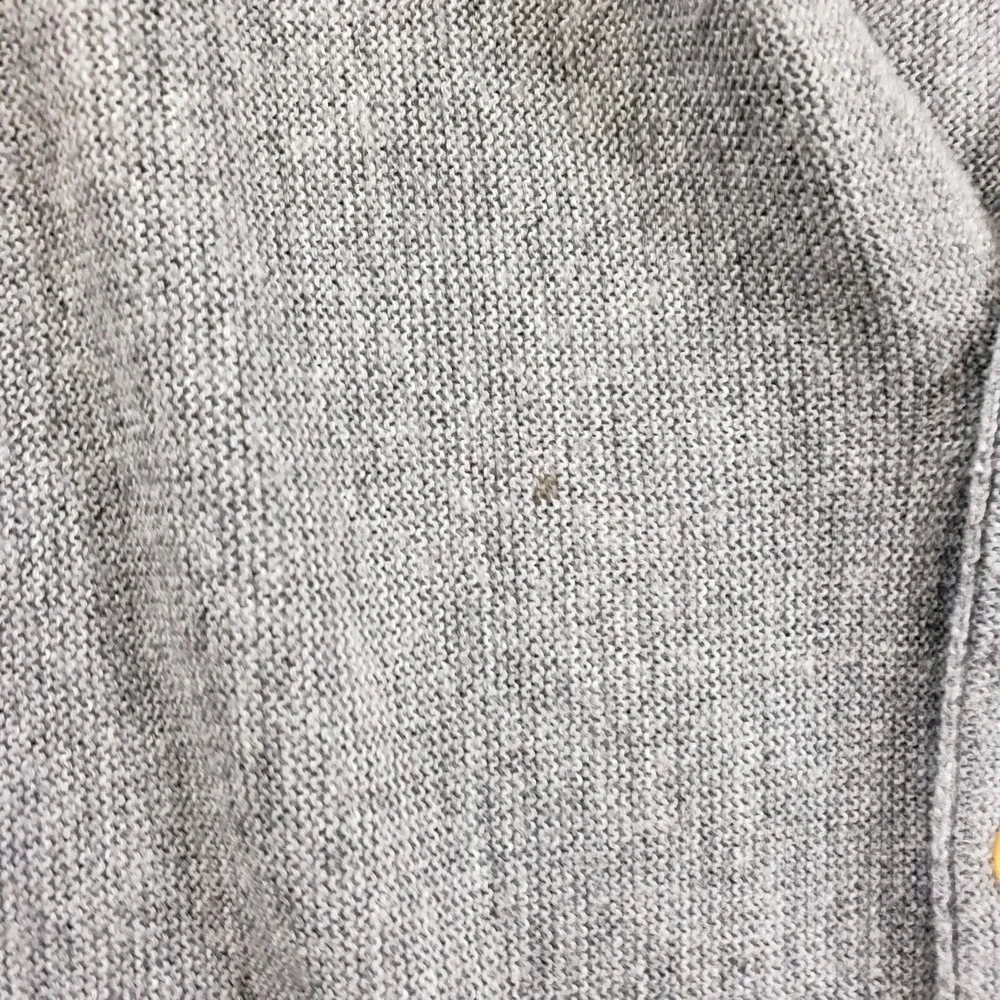 VINTAGE Kings Road‎ Sweater Mens Large Gray Cardigan Knit Open Front Preppy